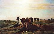constant troyon Cattle Going to Work;Impression of Morning Germany oil painting artist